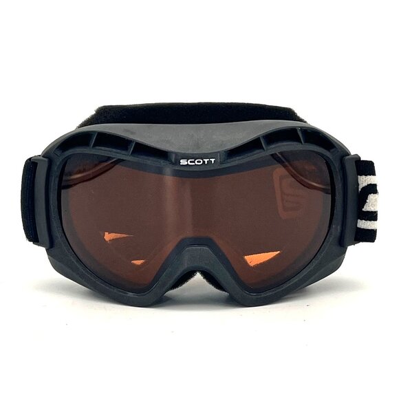 Scott Adult Ski Snowboard Goggles Black Frame Amber Lens Adjustable Strap - Picture 1 of 15
